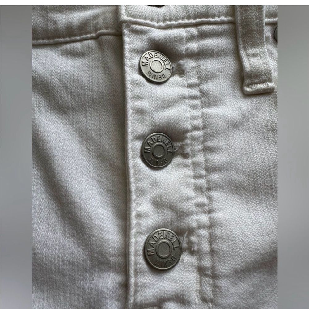 Madewell 9” Mid Rise Skinny Jeans White Button Fly Size 28 - Picture 5 of 8
